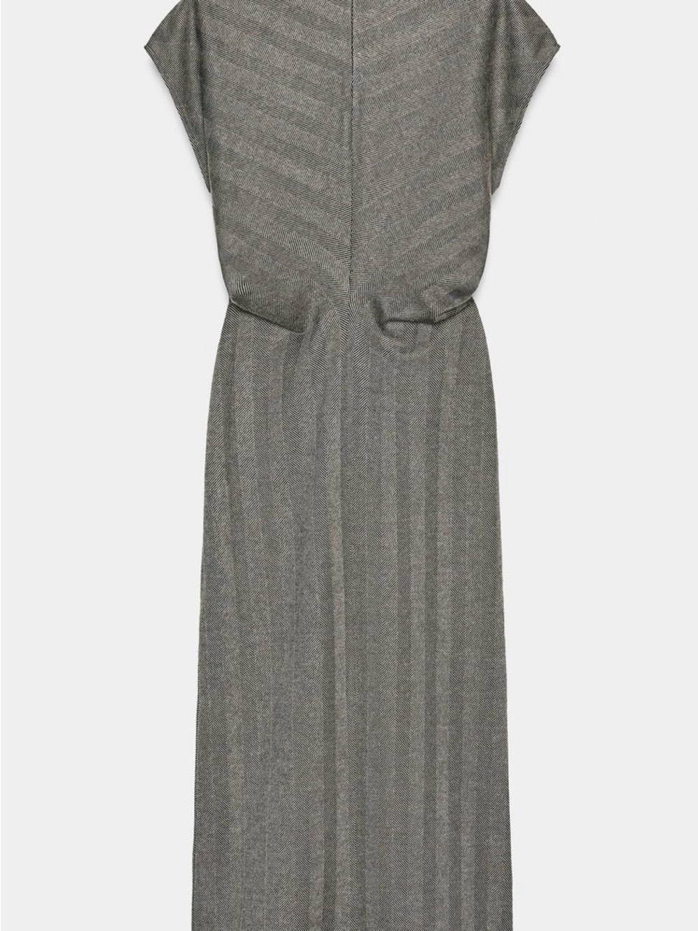 HERRINGBONE MIDI DRESS - Picture 7 of 9